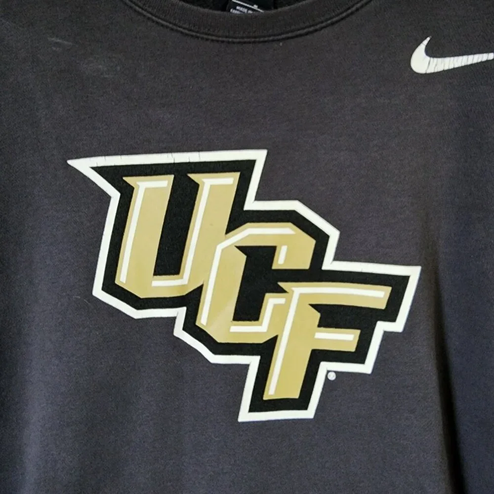 Nike‎ University of Central Florida UCF Knights Size Medium Gray Logo Sweatshirt
